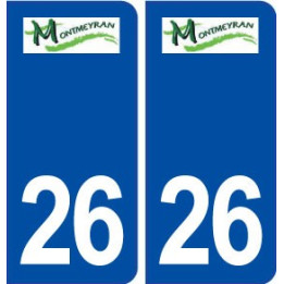 26 Montmeyran logo autocollant plaque stickers ville