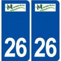 26 Montmeyran logo autocollant plaque stickers ville