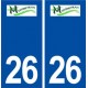 26 Montmeyran logo autocollant plaque stickers ville