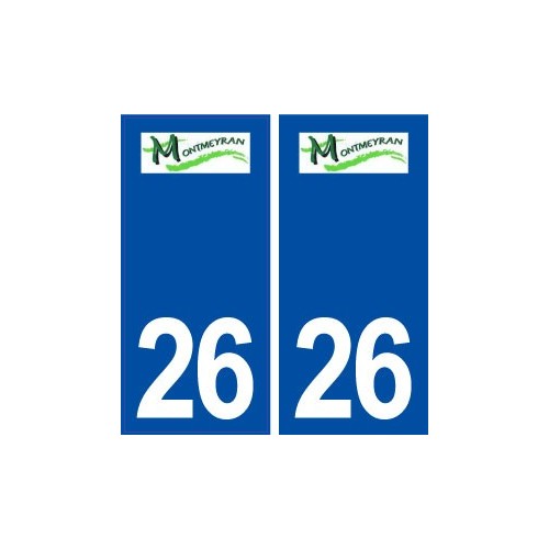 26 Montmeyran logo autocollant plaque stickers ville