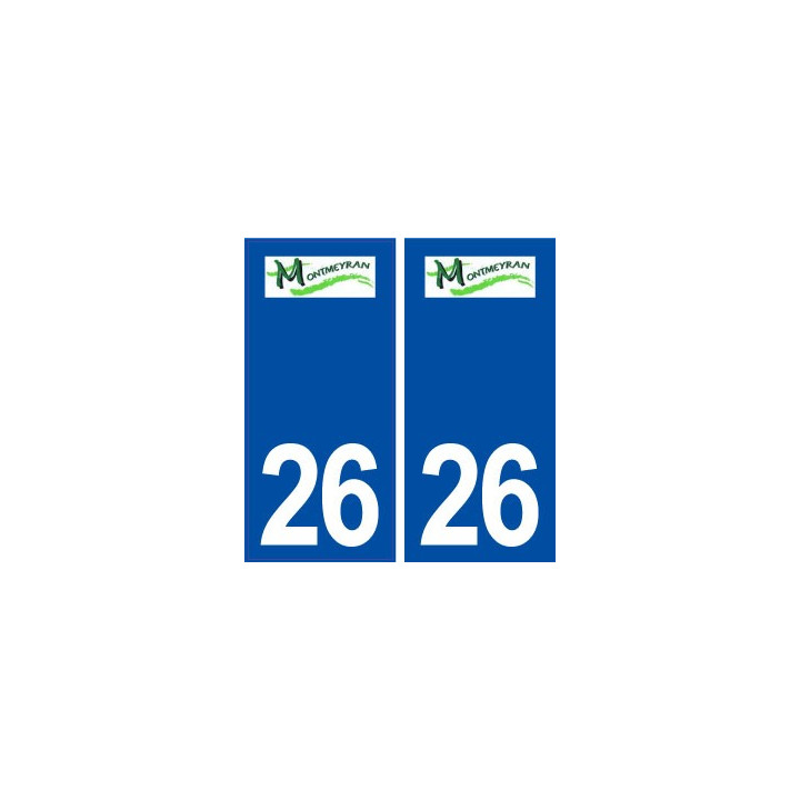 26 Montmeyran logo autocollant plaque stickers ville