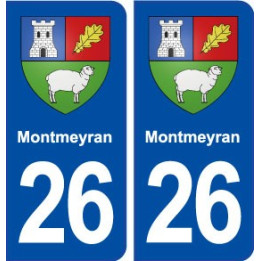 26 Montmeyran blason autocollant plaque stickers ville