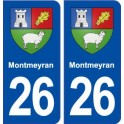 26 Montmeyran blason autocollant plaque stickers ville