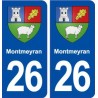 26 Montmeyran blason autocollant plaque stickers ville