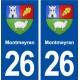 26 Montmeyran blason autocollant plaque stickers ville