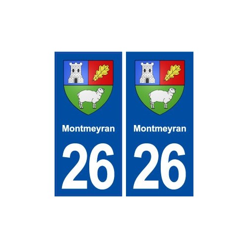 26 Montmeyran blason autocollant plaque stickers ville