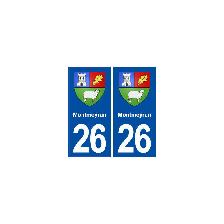 26 Montmeyran blason autocollant plaque stickers ville