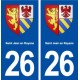 26 Saint Jean en Royans blason autocollant plaque stickers ville