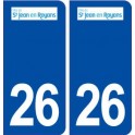 26 Saint Jean en Royans logo adesivo piastra adesivi città