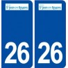 26 Saint Jean en Royans logo autocollant plaque stickers ville