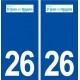 26 Saint Jean en Royans logo sticker plate stickers city