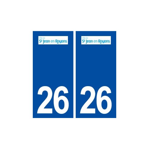 26 Saint Jean en Royans logo autocollant plaque stickers ville