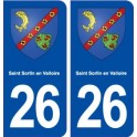 26 Saint Sorlinen Valloire blason autocollant plaque stickers ville