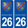 26 Saint Sorlinen Valloire blason autocollant plaque stickers ville