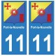 11 Port-la-Nouvelle ville autocollant plaque
