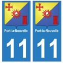 11 Port-la-Nouvelle ville autocollant plaque