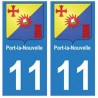 11 Port-la-Nouvelle ville autocollant plaque
