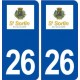 26 Saint Sorlinen Valloire logo autocollant plaque stickers ville