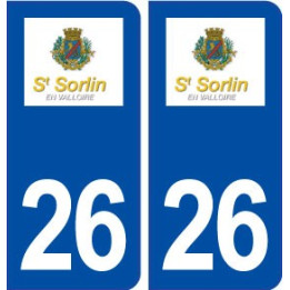 26 Saint Sorlinen Valloire logo autocollant plaque stickers ville