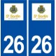 26 Saint Sorlinen Valloire logo autocollant plaque stickers ville