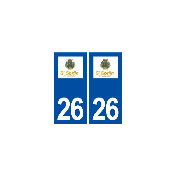 26 Saint Sorlinen Valloire logo autocollant plaque stickers ville