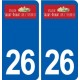 26 Saint Donat sur l'Herbasse logo autocollant plaque stickers ville