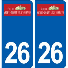 26 Saint Donat sur l'Herbasse logo autocollant plaque stickers ville