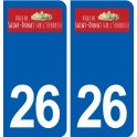 26 Saint Donat sur l'Herbasse logo autocollant plaque stickers ville