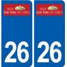 26 Saint Donat sur l'Herbasse logo autocollant plaque stickers ville