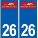 26 Saint Donat sur l'Herbasse logo autocollant plaque stickers ville