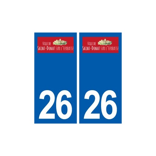 26 Saint Donat sur l'Herbasse logo autocollant plaque stickers ville
