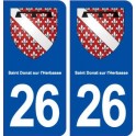26 Saint Donat sur l'Herbasse blason autocollant plaque stickers ville