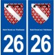 26 Saint Donat auf der Herbasse wappen aufkleber typenschild aufkleber stadt