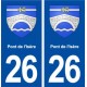26 Pont de l'Isère blason autocollant plaque stickers ville