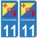 11 Port-la-Nouvelle ville autocollant plaque