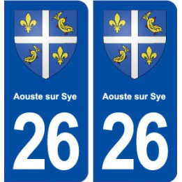 26 Aouste sur Sye blason autocollant plaque stickers ville