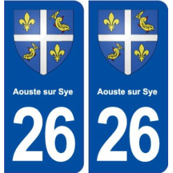 26 Aouste sur Sye blason autocollant plaque stickers ville