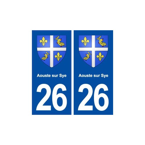 26 Aouste sur Sye blason autocollant plaque stickers ville