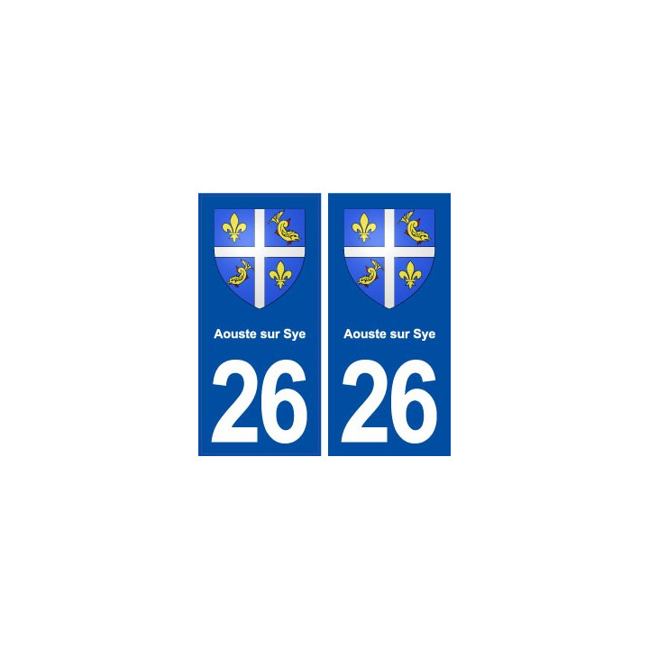 26 Aouste sur Sye blason autocollant plaque stickers ville