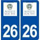 26 Aouste sur Sye logo autocollant plaque stickers ville