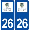 26 Aouste sur Sye logo autocollant plaque stickers ville