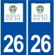 26 Aouste sur Sye logo autocollant plaque stickers ville