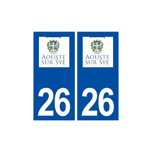 26 Aouste sur Sye logo autocollant plaque stickers ville
