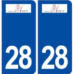 28 Anet logo autocollant plaque stickers ville