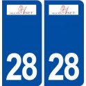 28 Anet logo autocollant plaque stickers ville