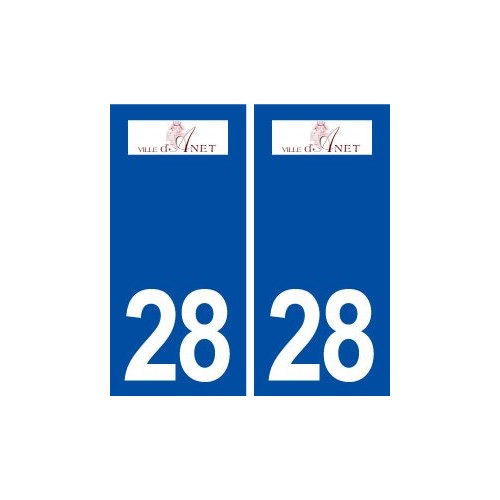 28 Anet logo autocollant plaque stickers ville
