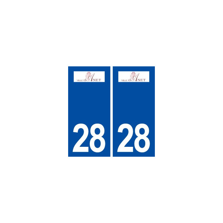 28 Anet logo autocollant plaque stickers ville