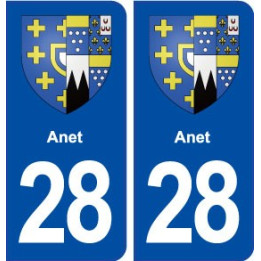 28 Anet blason autocollant plaque stickers ville