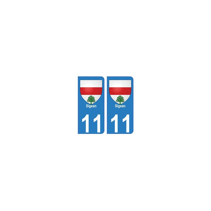 11 Sigean ville autocollant plaque