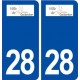 28 Gallardon logo autocollant plaque stickers ville